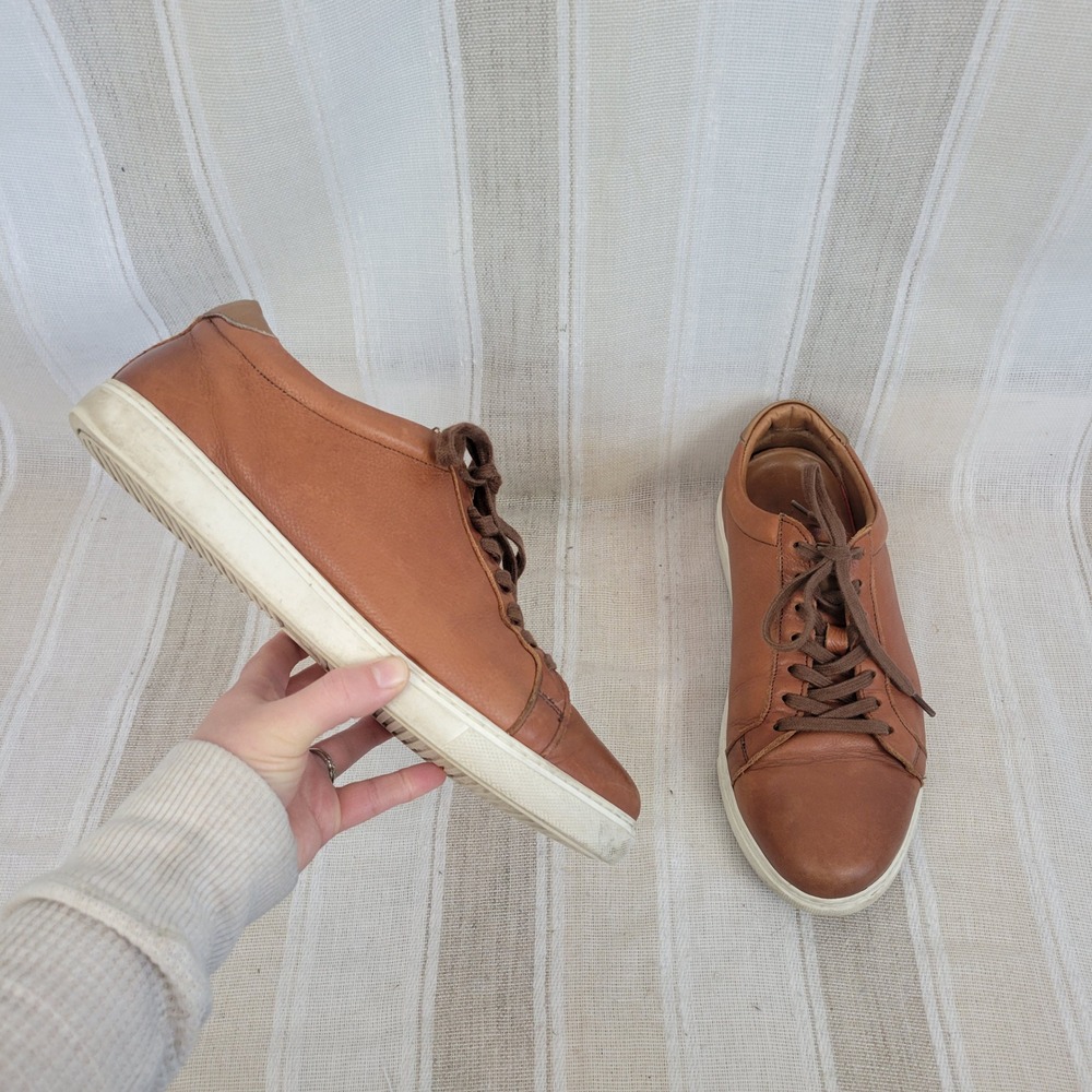Allen Edmonds Courtside Lace-up Sneaker Chili Leather Brown Size 9.5